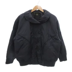 レリアン Leilian ヴィンテージ ジャケット ジャンパー 9 紺 ネイビー ナイロン ダブル ショールカラー 長袖 /NU ■GY61のサムネイル