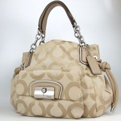 COACH コーチ シグネチャー トートバッグ がま口 ベージュ キャンバス COACH コーチ シグネチャー トートバッグ がま口 ベージュ キャンバス