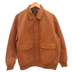 アズールバイマウジー AZUL by moussy 22AW FAUX LEATHER A-2 FLIGHT JACKET フライトジャケット ブルゾン フェイクレザー M 茶 ブラウン /FFのサムネイル