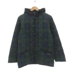 ラベンハム LAVENHAM キルティングジャケット ミドル丈 フーディ チェック 38 グリーン /SX■GY06のサムネイル