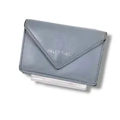 BALENCIAGA Paper Mini Wallet バレンシアガ ペーパー　ミニ　ウォレット　三つ折り財布　ライトブルー　水色のサムネイル