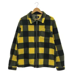 【中古】STUSSY Polar Fleece Zip Up Shirt M 118344 ブラック イエロー ステューシー[10]のサムネイル
