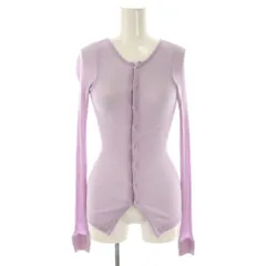 オーラリー AURALEE WOOL SOFT RIB CARDIGAN カーディガン リブ 長袖 1 ラベンダー A24AC03HN /HK ■OSのサムネイル