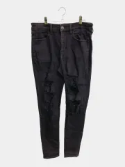 American Eagle Outfitters アメリカンイーグルアウトフィッターズ デニムパンツ 8 ブラック フルレングス 無地 スキニー・タイト テーパード レギュラー クラッシュ・ダメージ メンズのサムネイル