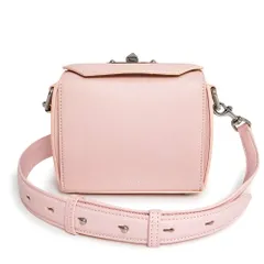 アレキサンダーマックイーン 544483 Box Bag 16 スモール ゴートスキン ペールピンク ショルダーバッグ 斜め掛け レザー シルバー金具 Alexander McQueen(美品)のサムネイル