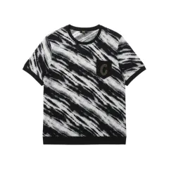 レディースF/ゼブラパータン ルーズフィット 半袖Tシャツ 37-138のサムネイル