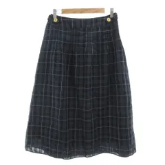 マックレガー マクレガー McGREGOR 美品 フレアスカート 11 緑 グリーン チェック柄 ミディ丈 ウエストボタン /NL ■ECC005のサムネイル