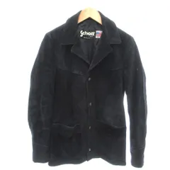 ショット SCHOTT USA製 スエード カーコート レザージャケット 本革 34 黒 ブラック /YJ ■GY66のサムネイル