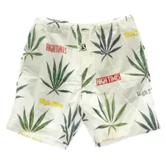 WACKO MARIA ワコマリア HIGHTIMES-WM-PT02 HIGHTIMES MARIJUANA SWIMMING SHORTS ハイタイムズ 総柄 ショーツ ショートパンツ ホワイト系 L【中古】のサムネイル
