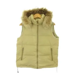 コーエン coen ダウンベスト スタンドカラー フーディー L ベージュ /AH12 ■GY99のサムネイル