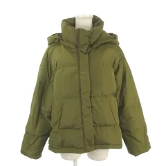 アズールバイマウジー AZUL by moussy 中綿ジャケット 上着 M 緑 カーキ 長袖 フード付き スタンドカラー /AO15 ■ECA005のサムネイル