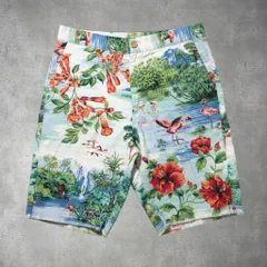 NEPENTHES ネペンテス フラミンゴ ハイビスカス ボタニカル柄 ショーツ ショート パンツ Mサイズ 0-95-1182のサムネイル