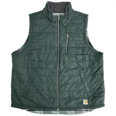 Carhartt カーハート リバーシブル ナイロンベスト フランネル チェック グリーン(メンズ M相当)中古 古着 Y7556のサムネイル
