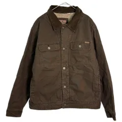 WOOLRICH ウールリッチ ダック ワークジャケット ブラウン(メンズ L)中古 古着 Y7586のサムネイル