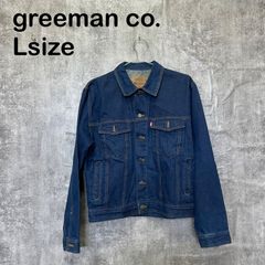 [k-835]Greenman co. 그린맨 L 데님 재킷 G장 인디고 블루 블루 트래커 재킷 아메카지 캐주얼 남성