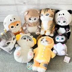 美品 mofusand モフサンド ぬいぐるみ 8点セット まとめ売り 一番くじ タグあり多数 パジャマパーティ 未開封あり 8Aのサムネイル