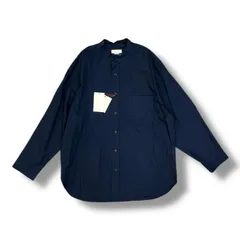 参考上代19,800円 未使用 MAISON SPECIAL Prime-Over Band Collar Shirt プライムオーバーバンドカラーシャツ 長袖シャツ メゾンスペシャル 11232311211 ネイビー 2 （258MG）のサムネイル