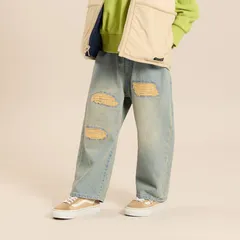 ダメージデニムパンツ 10分丈　F.O.KIDS　*R421126　*サックスのサムネイル