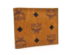 MCM エムシーエム 二つ折り財布 ヴィセトス ロゴグラム コニャック系 レザー メンズ モノグラム 美品のサムネイル