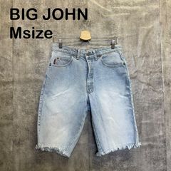 [k-837]BIG JOHN 빅 존 SP303 W31 L30 데님 하프 팬츠 라이트 블루 프린지 일본제 청바지