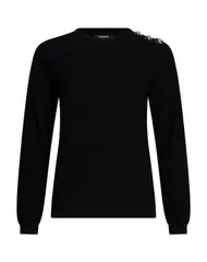 バルマン レディース トップス シャツ プルオーバー BALMAIN Black ブラックのサムネイル
