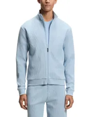 ヒューゴボス メンズ アウター ジャケット・ブルゾン Hugo Bosstructure Zip Jacket Light Pastel Blue ブルーのサムネイル
