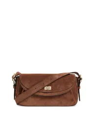 サンドロ レディース バッグ スエード Sandro Le Mambo Medium Suede Shoulder Bag Brown ブラウンのサムネイル