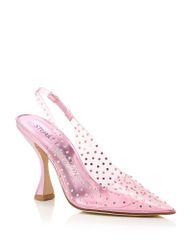 スチュアート ワイツマン レディース シューズ パンプス Stuart Weitzman Womens Glam XCurvembellished Slingback Pumps Light Pink
