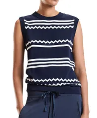 シンシアローレイ レディース トップス タンクトップ ニット Cynthia Rowley Ziggy Knitank Navy ネイビーのサムネイル
