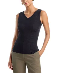 ヴィクトリア ベッカム レディース トップス シャツ Vネック ウール Victoria Beckham Wool Blend V Neck Top Ore Melangeのサムネイル