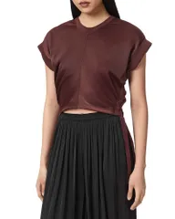 オールセインツ レディース トップス Tシャツ サテン ALLSAINTS Mira Satin Tee Burnt Red レッドのサムネイル