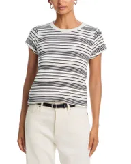 ラグアンドボーン レディース トップス Tシャツ rag bone The Slub Stripe Tee IvoryBlack アイボリーのサムネイル