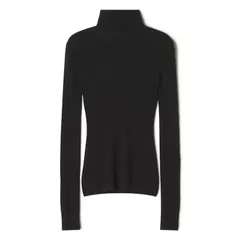 ランバン レディース アウター ニット・セータートルネック ウール シルク Lanvin MERINO WOOL AND SILK TURTLENECK SWEATER Black ブラックのサムネイル