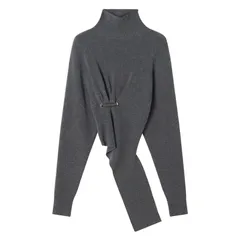 ランバン レディース アウター ニット・セーター ウール Lanvin Wool and Cashmere Sweater Dove gray グレーのサムネイル