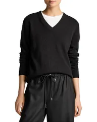 ヴィンス レディース アウター ニット・セーター Vネック Vince Cashmere V Neck Sweater Black ブラックのサムネイル