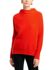 ヴィンス レディース アウター ニット・セーター スタンドネック Vince Boiled Cashmere Funnel Neck Sweater Crimson クリムゾンのサムネイル