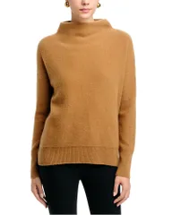 ヴィンス レディース アウター ニット・セーター スタンドネック Vince Boiled Cashmere Funnel Neck Sweater Dark Carmelloのサムネイル