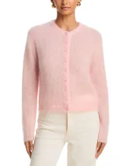マザー レディース アウター カーディガン クルーネック セーター クロップド MOTHER The Cropped Cardigan Crewneck Sweater Powderのサムネイル