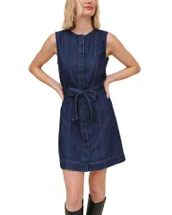 ベラダール レディース トップス シャツ コットン デニム Bella Dahl Cotton Blendenim Shirt Dress Herringbon デニムのサムネイル