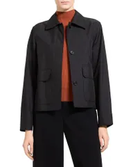 セオリー レディース アウター ジャケット・ブルゾン Theory Patch Boxy Jacket Black ブラックのサムネイル
