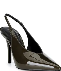 アルド レディース シューズ ヒール ALDO Womens Arianell Patent High Vamp Slingback Pumps Forest Night フォレストのサムネイル