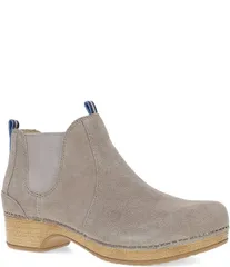ダンスコ レディース シューズ ブーツ・レインブーツ スエード チェルシー Dansko Becka Suede Chelsea Booties Taupe トープのサムネイル