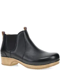 ダンスコ レディース シューズ ブーツ・レインブーツ チェルシー レザー Dansko Becka Leather Chelsea Booties Black ブラックのサムネイル