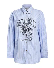 ガニー レディース トップス シャツ GANNI Light Blue ブルーのサムネイル
