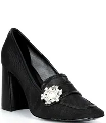 カール ラガーフェルド レディース シューズ ヒール メッシュ ローファー KARLAGERFELD PARISavannah Mesh Loafer Pumps Black ブラックのサムネイル