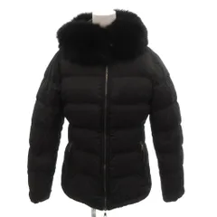 プラダスポーツ PRADA SPORT ダウンジャケット ブルゾン フォックスファー ロゴ 38 黒 ブラック /FF ■GY62のサムネイル