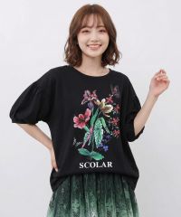 スカラー ScoLar 162697：2柄展開 レース袖シャツワンピース - メルカリ