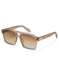 クエイ レディース アクセサリー サングラス・アイウェア QUAY Unisex Soundcheck 48mm Retro Geometric Aviator SunglassesandSepia