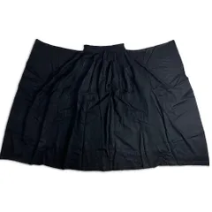【80s】COMME des GARCONS レーヨン ウール 変形スカート ブラック コムデギャルソン 2000000011790のサムネイル