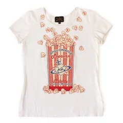 WG26050 Vivienne Westwood ANGLOMANIA ヴィヴィアンウエストウッド アングロマニア ポップコーン柄 半袖 Tシャツ カットソー S ホワイト 白のサムネイル